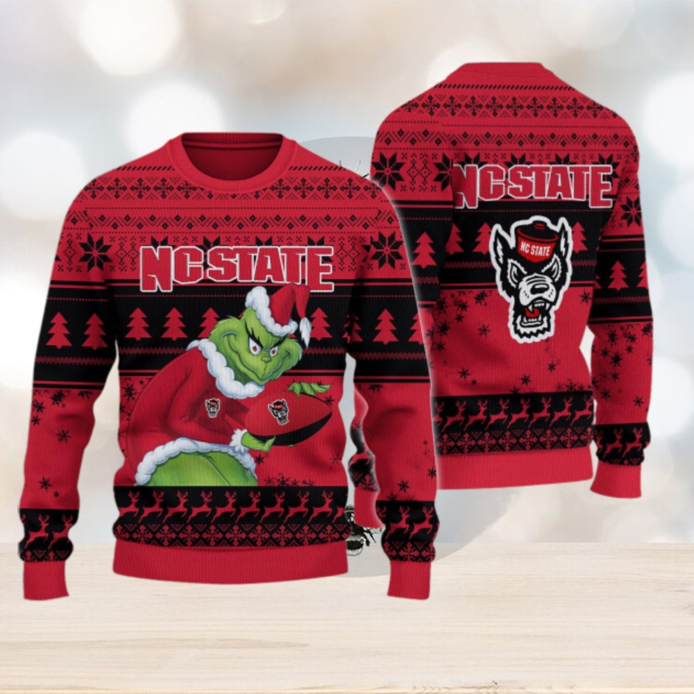 NC State Wolfpack Grinch Ugly Christmas Sweater NC State Wolfpack Grinch Ugly Christmas Sweater