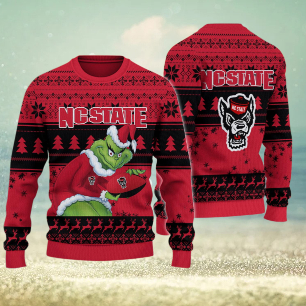 NC State Wolfpack Grinch Ugly Christmas Sweater NC State Wolfpack Grinch Ugly Christmas Sweater