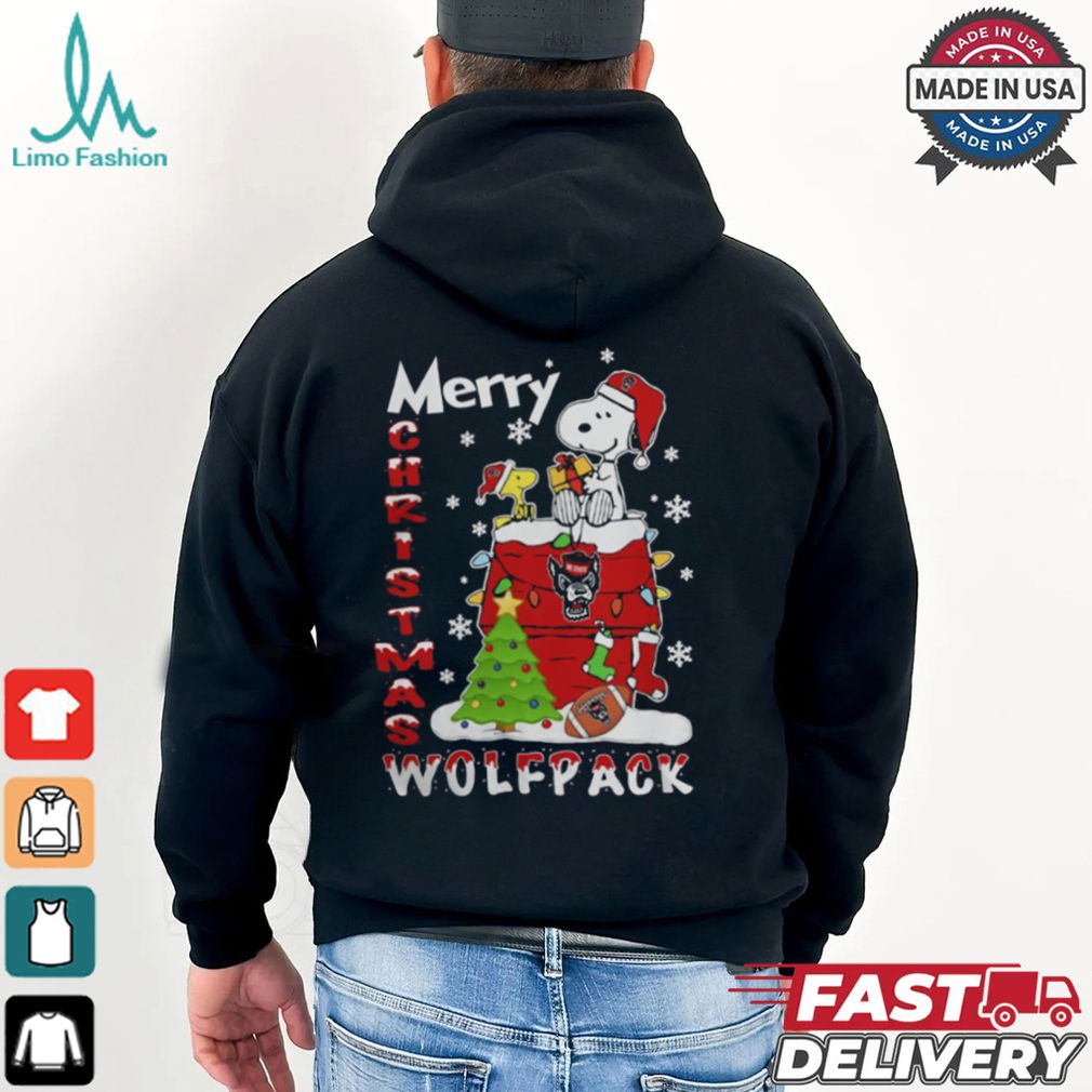 NC State Wolfpack Snoopy And Woodstock Merry Christmas Shirt NC State Wolfpack Snoopy And Woodstock Merry Christmas Shirt