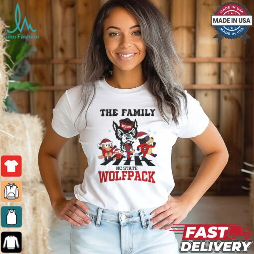 NC State Wolfpack X Family Bluey Merry Christmas 2024 Shirt