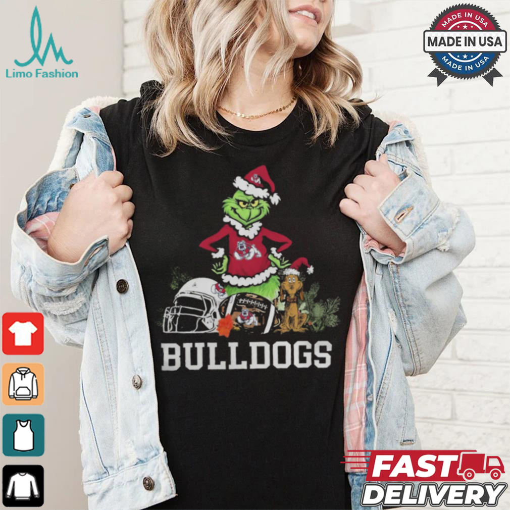 NCAA Grinch Shirt The Grinch And Fresno State Bulldogs Christmas T Shirt NCAA Grinch Shirt The Grinch And Fresno State Bulldogs Christmas T Shirt