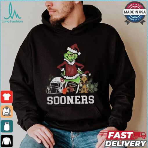 NCAA Grinch Shirt The Grinch And Oklahoma Sooners Christmas T Shirt