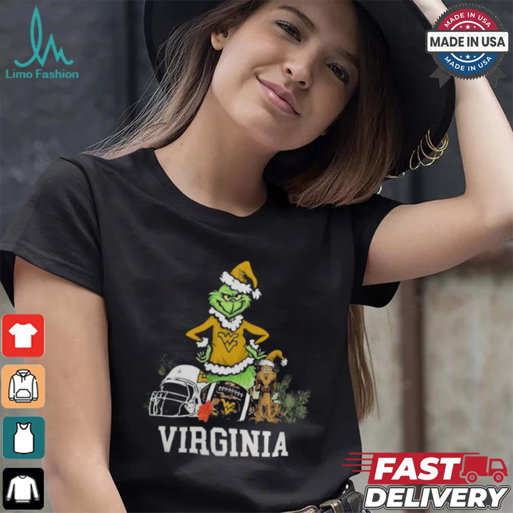 NCAA Grinch Shirt The Grinch And West Virginia Christmas T Shirt NCAA Grinch Shirt The Grinch And West Virginia Christmas T Shirt