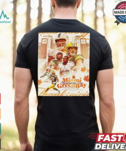 NFL Miami Dolphins Vs Green Bay Packers On Thanksgiving Day Poster t shirt