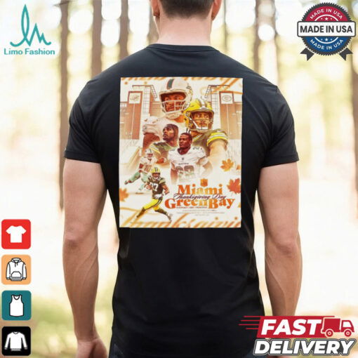 NFL Miami Dolphins Vs Green Bay Packers On Thanksgiving Day Poster t shirt
