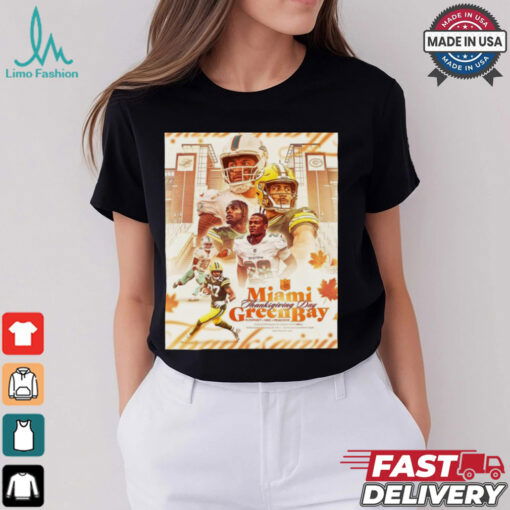 NFL Miami Dolphins Vs Green Bay Packers On Thanksgiving Day Poster t shirt