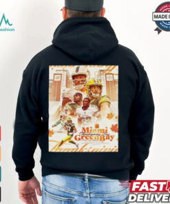 NFL Miami Dolphins Vs Green Bay Packers On Thanksgiving Day Poster t shirt