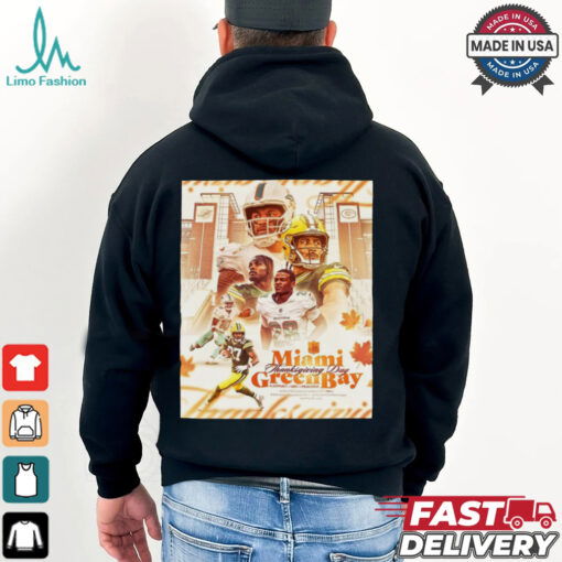 NFL Miami Dolphins Vs Green Bay Packers On Thanksgiving Day Poster t shirt
