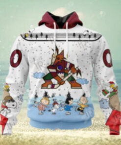 NHL Arizona Coyotes Special Peanuts Ice Skating Design Hoodie