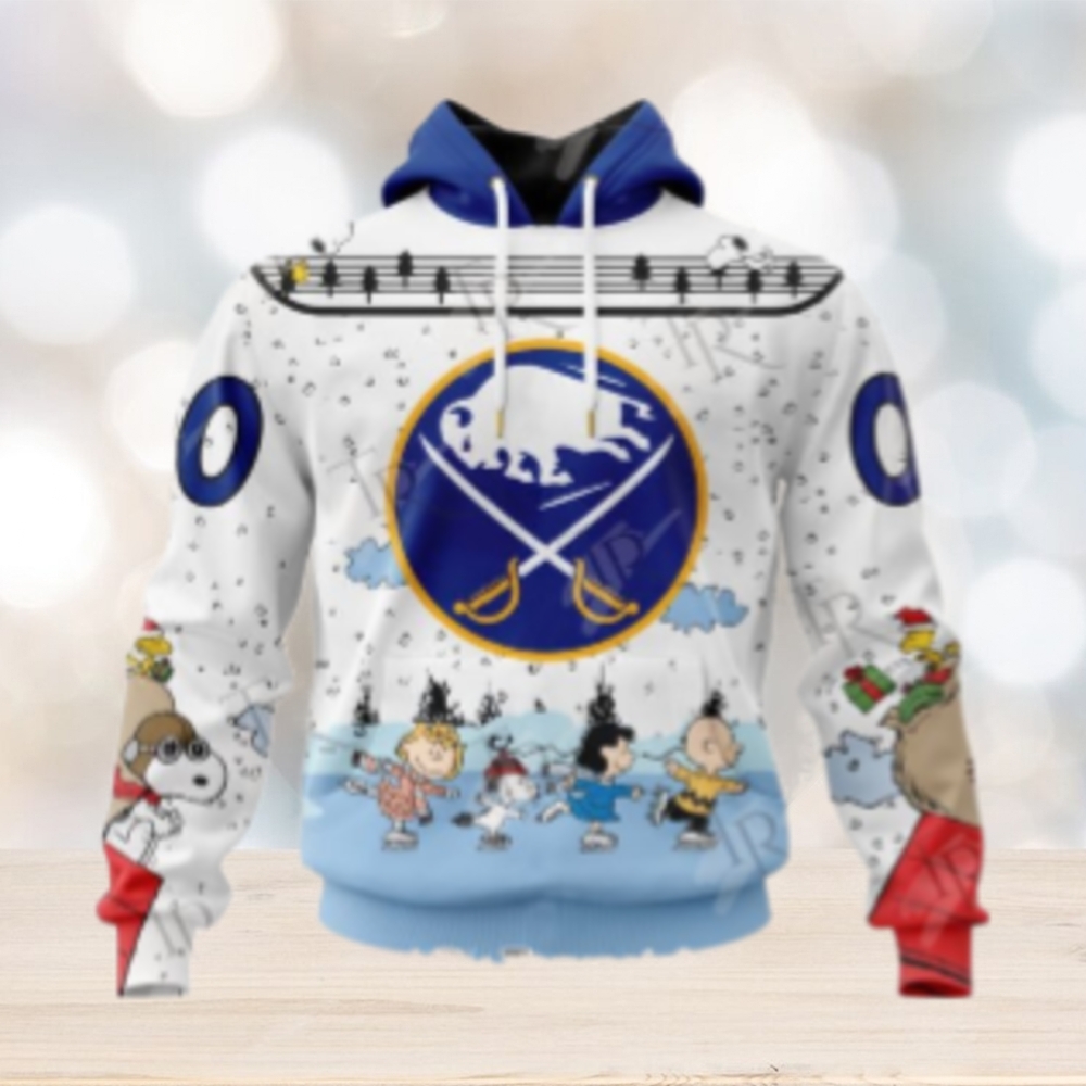 NHL Buffalo Sabres Special Peanuts Ice Skating Design Hoodie NHL Buffalo Sabres Special Peanuts Ice Skating Design Hoodie