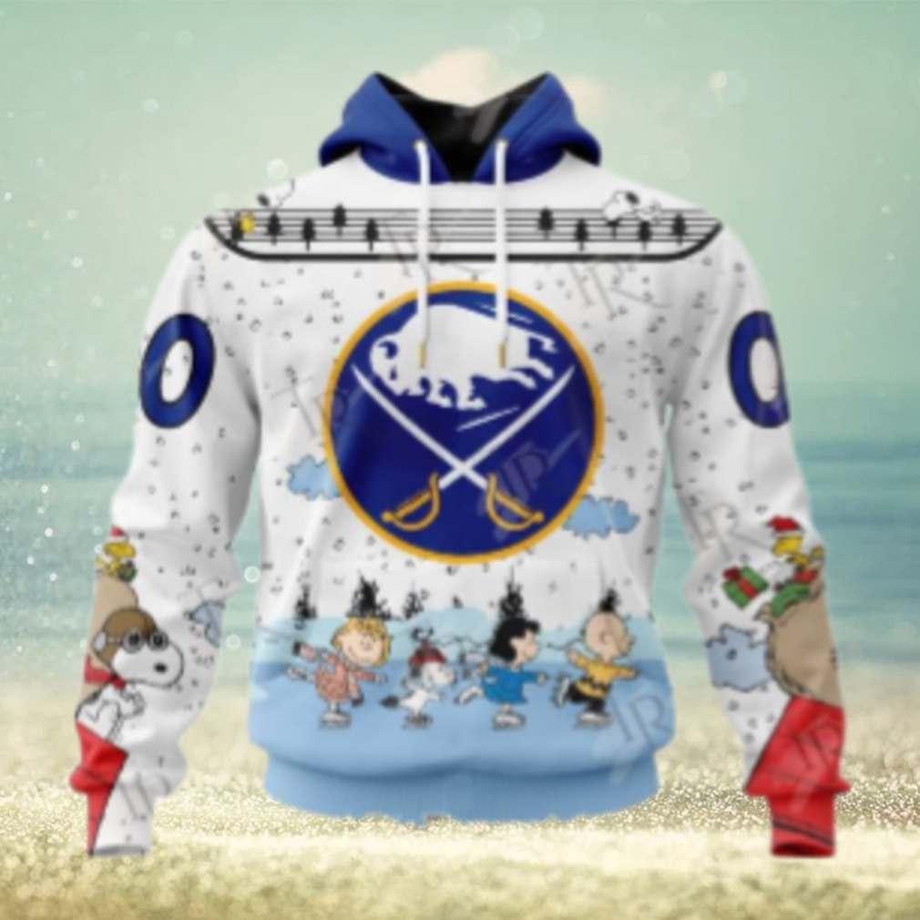 NHL Buffalo Sabres Special Peanuts Ice Skating Design Hoodie NHL Buffalo Sabres Special Peanuts Ice Skating Design Hoodie