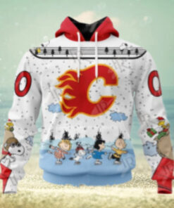 NHL Calgary Flames Special Peanuts Ice Skating Design Hoodie
