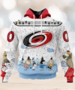 NHL Carolina Hurricanes Special Peanuts Ice Skating Design Hoodie