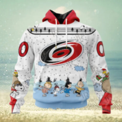 NHL Carolina Hurricanes Special Peanuts Ice Skating Design Hoodie