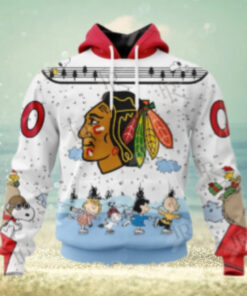 NHL Chicago Blackhawks Special Peanuts Ice Skating Design Hoodie