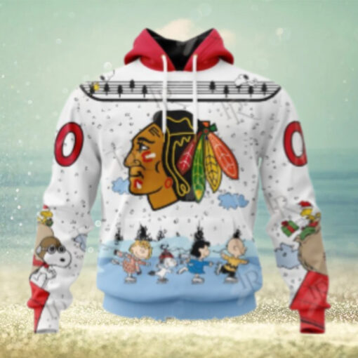 NHL Chicago Blackhawks Special Peanuts Ice Skating Design Hoodie