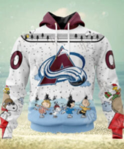 NHL Colorado Avalanche Special Peanuts Ice Skating Design Hoodie