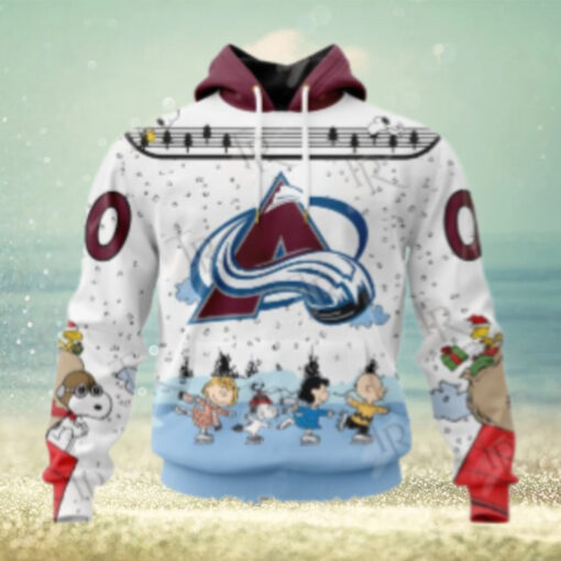NHL Colorado Avalanche Special Peanuts Ice Skating Design Hoodie