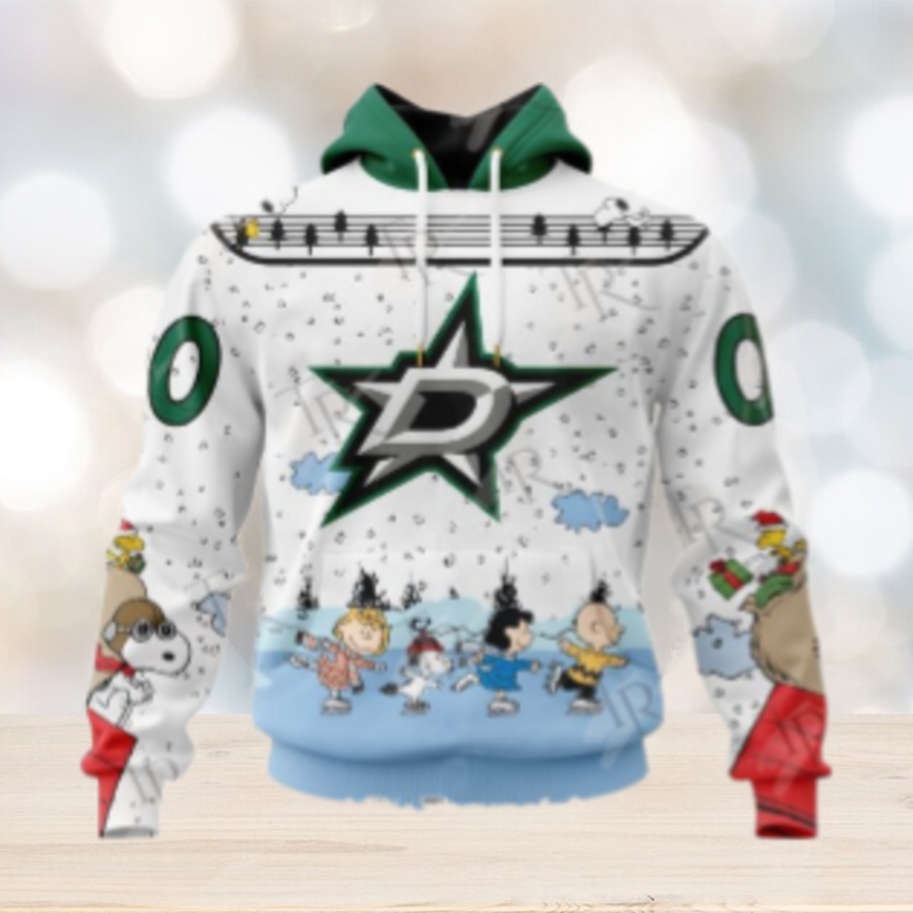 NHL Dallas Stars Special Peanuts Ice Skating Design Hoodie NHL Dallas Stars Special Peanuts Ice Skating Design Hoodie