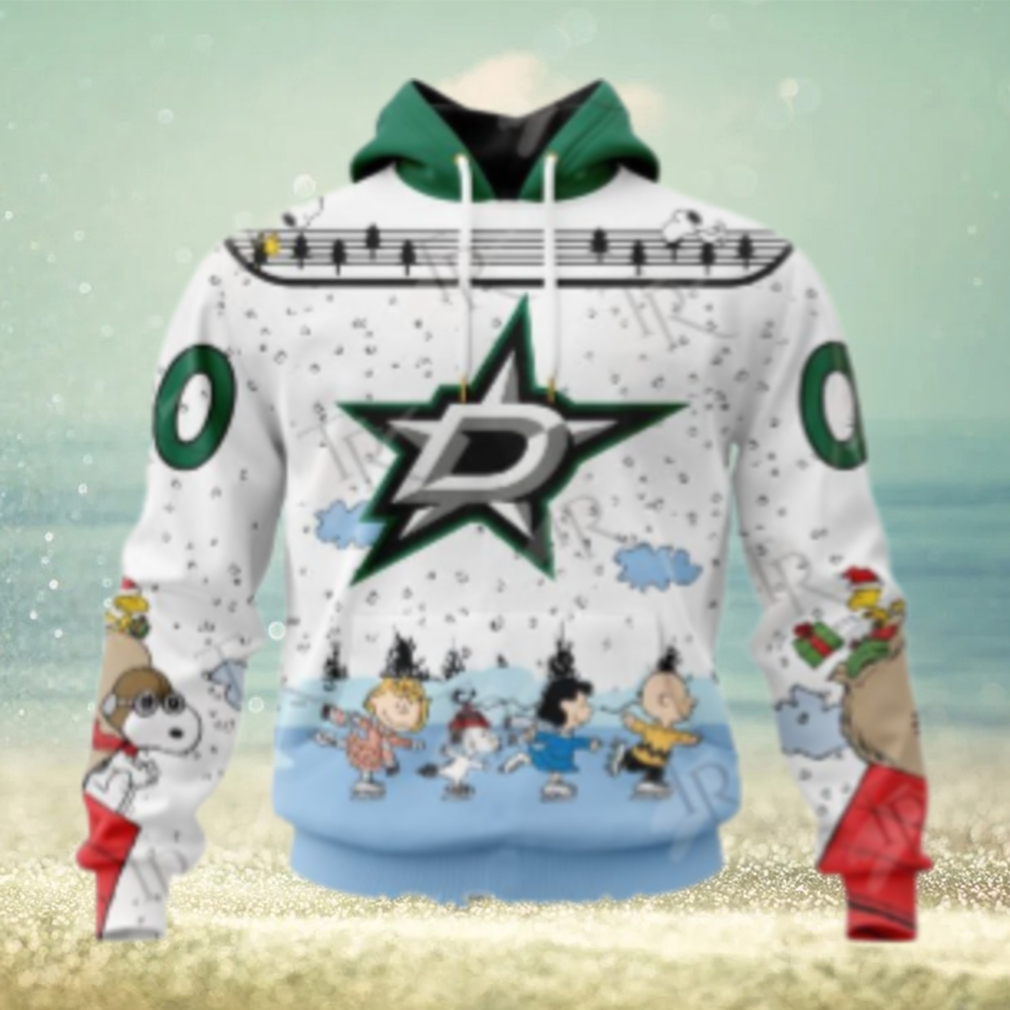 NHL Dallas Stars Special Peanuts Ice Skating Design Hoodie NHL Dallas Stars Special Peanuts Ice Skating Design Hoodie
