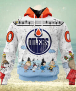 NHL Edmonton Oilers Special Peanuts Ice Skating Design Hoodie