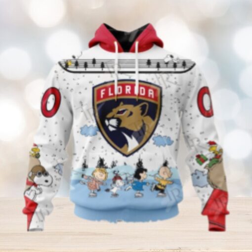 NHL Florida Panthers Special Peanuts Ice Skating Design Hoodie