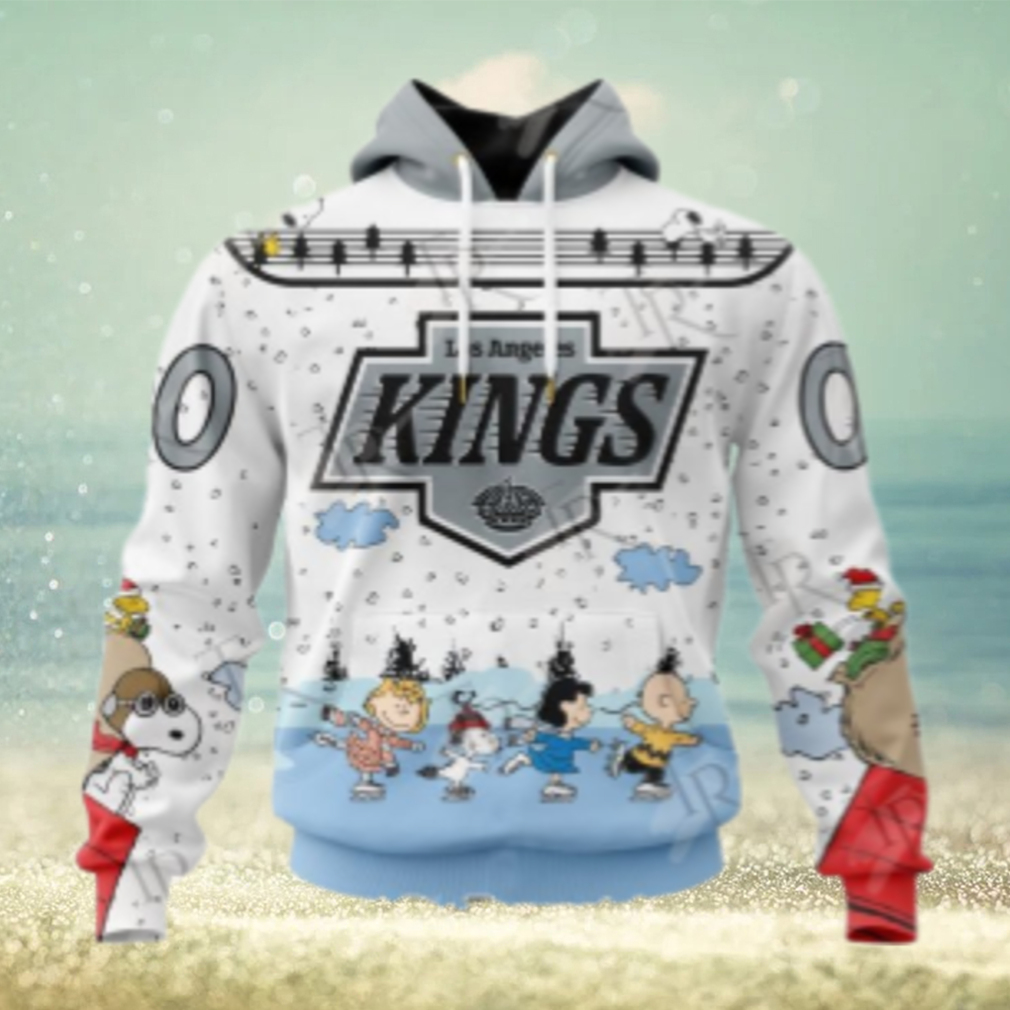 NHL Los Angeles Kings Special Peanuts Ice Skating Design Hoodie NHL Los Angeles Kings Special Peanuts Ice Skating Design Hoodie