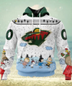 NHL Minnesota Wild Special Peanuts Ice Skating Design Hoodie