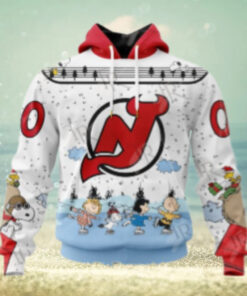 NHL New Jersey Devils Special Peanuts Ice Skating Design Hoodie