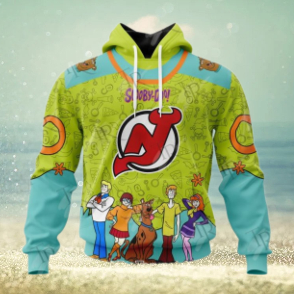 NHL New Jersey Devils Special Scooby Doo Design Hoodie NHL New Jersey Devils Special Scooby Doo Design Hoodie