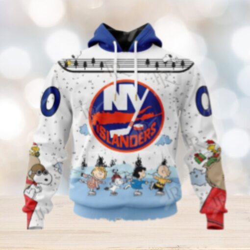 NHL New York Islanders Special Peanuts Ice Skating Design Hoodie