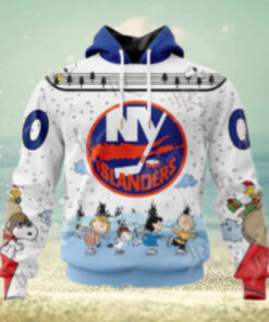 NHL New York Islanders Special Peanuts Ice Skating Design Hoodie
