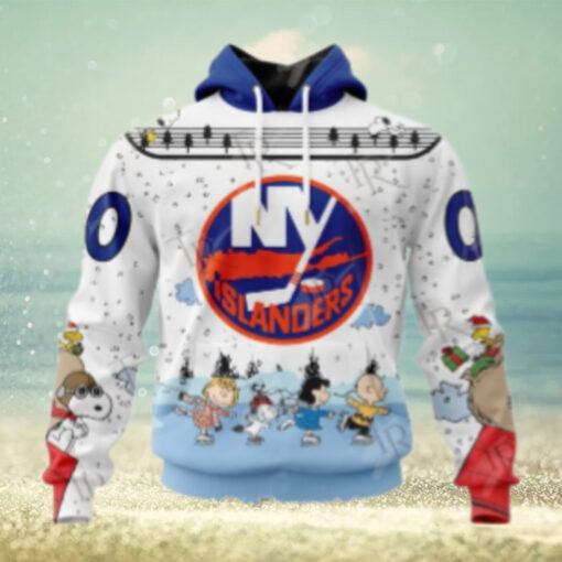 NHL New York Islanders Special Peanuts Ice Skating Design Hoodie