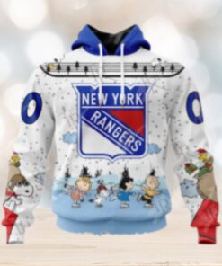 NHL New York Rangers Special Peanuts Ice Skating Design Hoodie