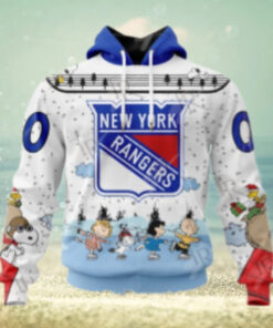 NHL New York Rangers Special Peanuts Ice Skating Design Hoodie