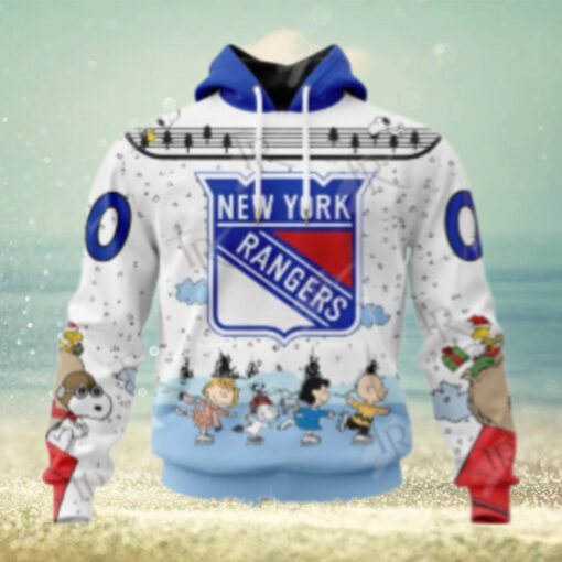 NHL New York Rangers Special Peanuts Ice Skating Design Hoodie