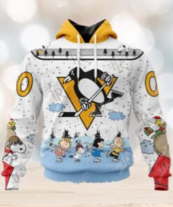 NHL Pittsburgh Penguins Special Peanuts Ice Skating Design Hoodie
