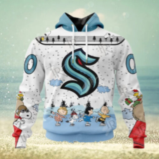 NHL Seattle Kraken Special Peanuts Ice Skating Design Hoodie