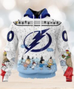 NHL Tampa Bay Lightning Special Peanuts Ice Skating Design Hoodie