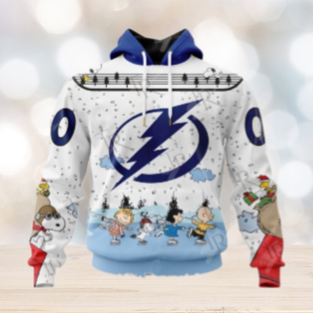 NHL Tampa Bay Lightning Special Peanuts Ice Skating Design Hoodie NHL Tampa Bay Lightning Special Peanuts Ice Skating Design Hoodie