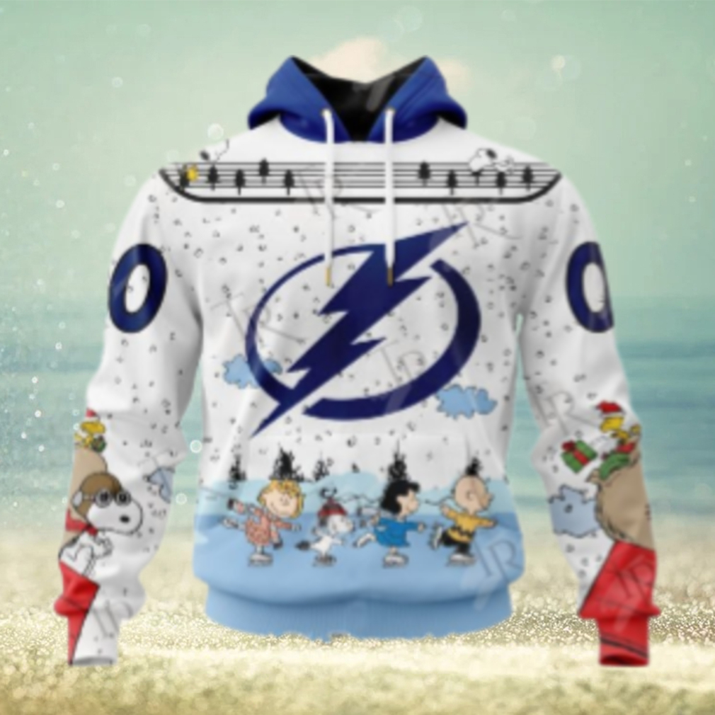NHL Tampa Bay Lightning Special Peanuts Ice Skating Design Hoodie NHL Tampa Bay Lightning Special Peanuts Ice Skating Design Hoodie