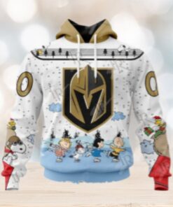 NHL Vegas Golden Knights Special Peanuts Ice Skating Design Hoodie