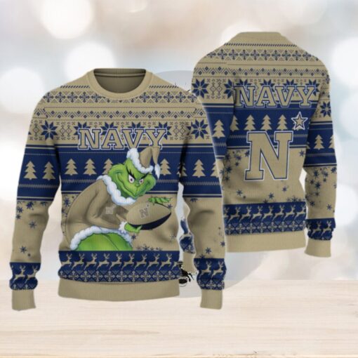 Navy Midshipmen Grinch Ugly Christmas Sweater