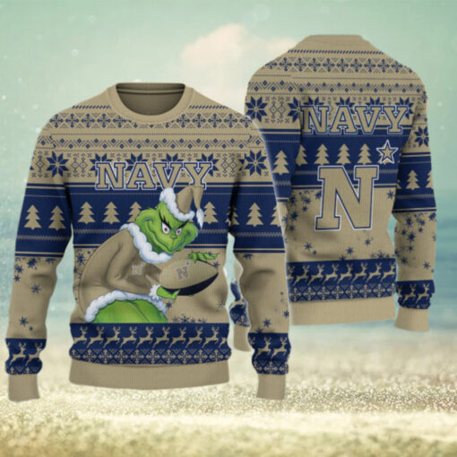 Navy Midshipmen Grinch Ugly Christmas Sweater