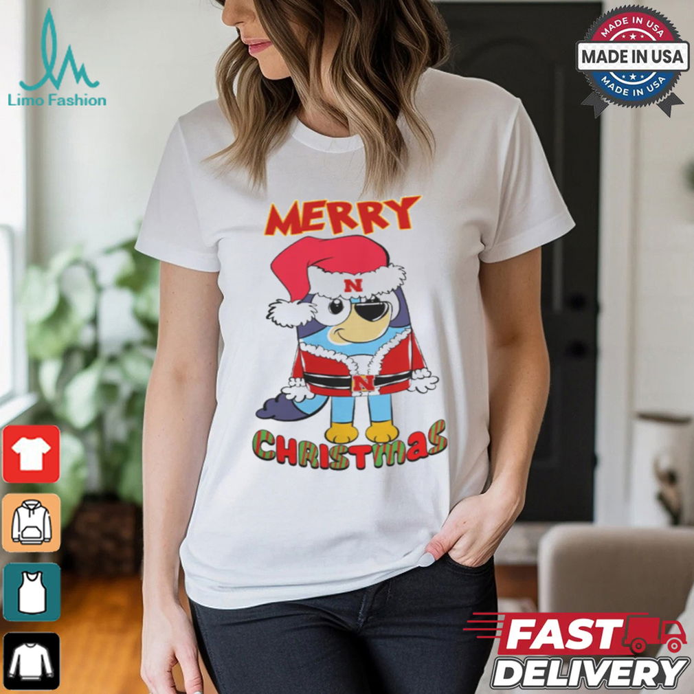 Nebraska Cornhuskers Bluey Merry Christmas 2024 Shirt Nebraska Cornhuskers Bluey Merry Christmas 2024 Shirt