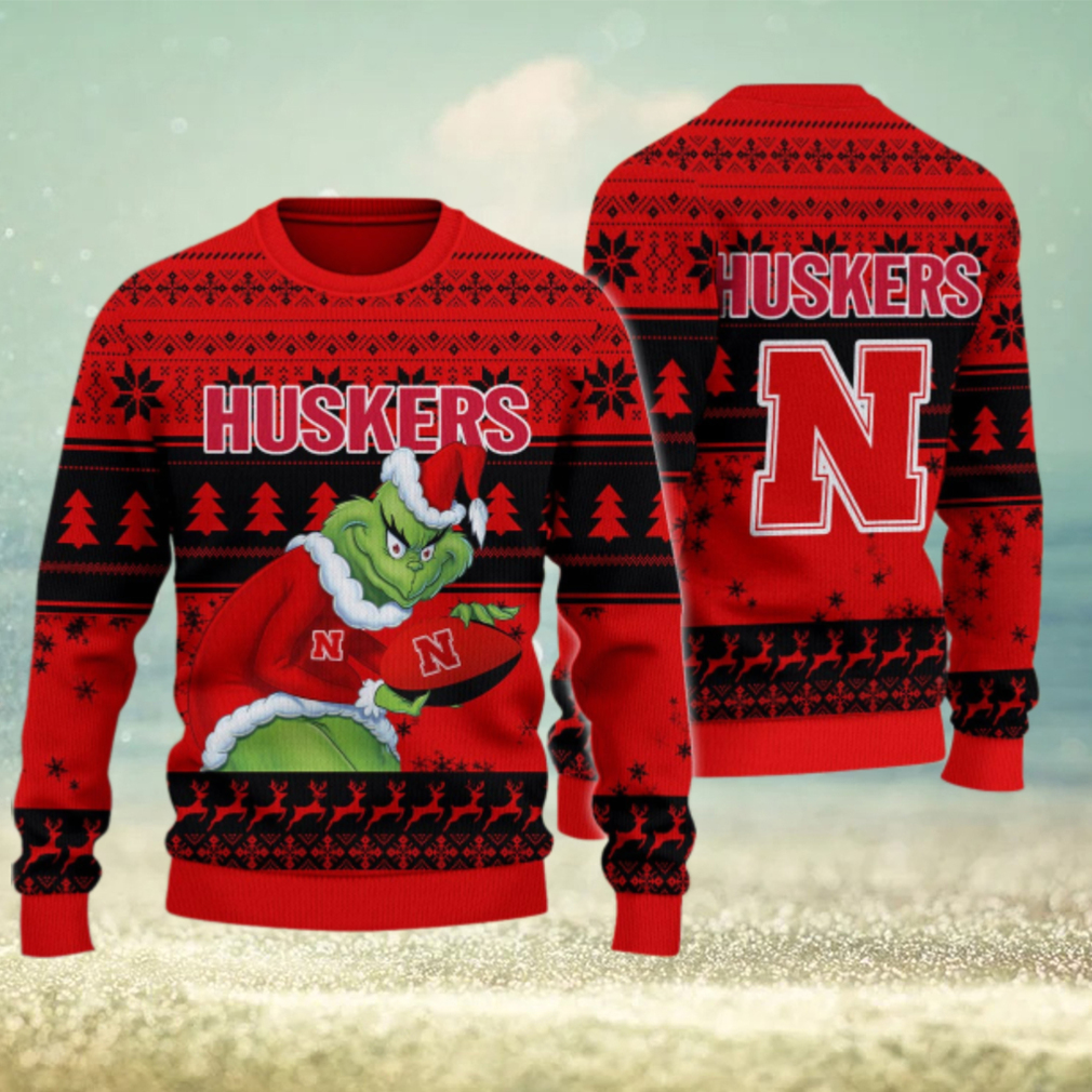 Nebraska Cornhuskers Grinch Ugly Christmas Sweater Nebraska Cornhuskers Grinch Ugly Christmas Sweater