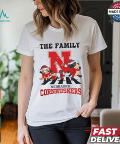 Nebraska Cornhuskers X Family Bluey Merry Christmas 2024 Shirt
