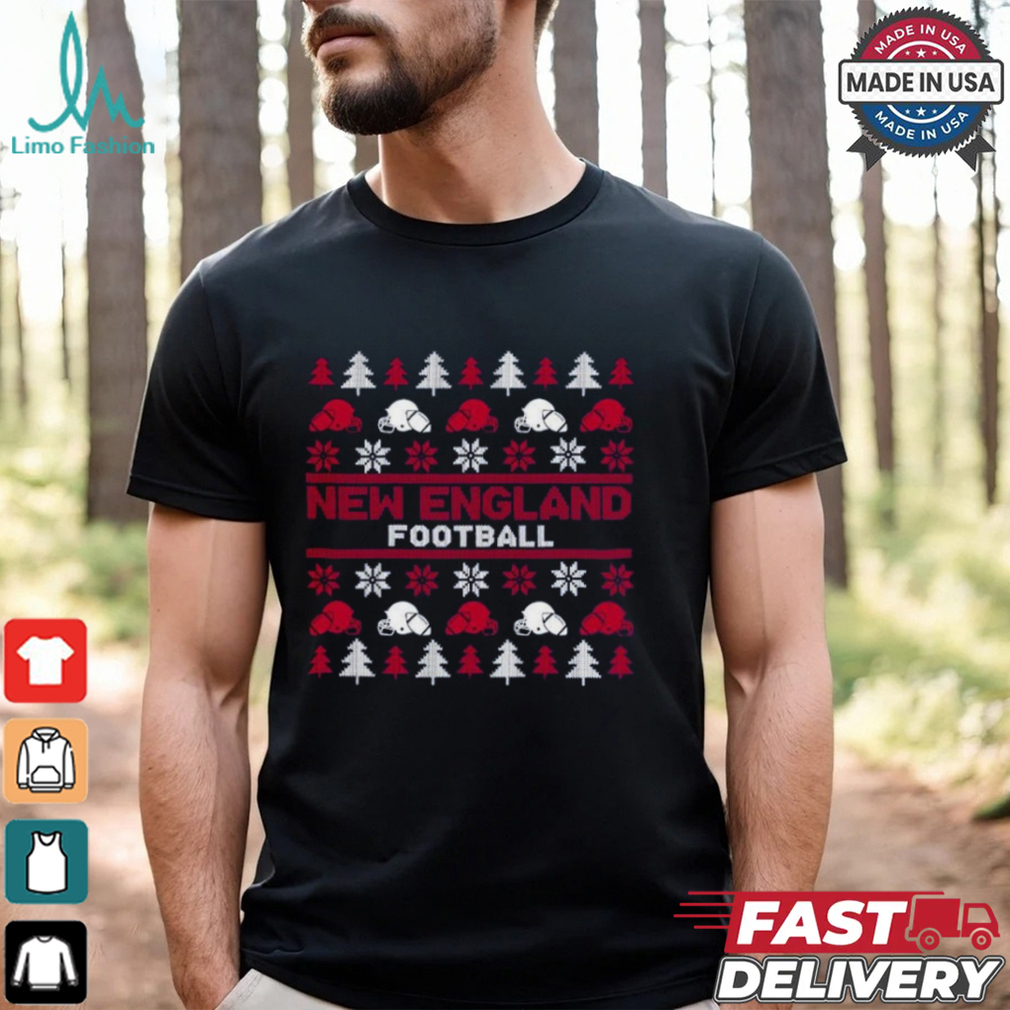 New England Football Pattern Christmas Shirt New England Football Pattern Christmas Shirt