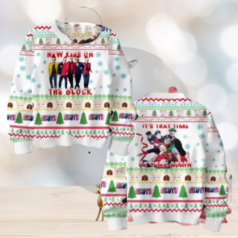 New Kids On The Block Its That Time Of Year Again Chirstmas Gifts 2024 Xmas For Family And Friends Ugly Sweater New Kids On The Block Its That Time Of Year Again Chirstmas Gifts 2024 Xmas For Family And Friends Ugly Sweater