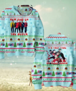 New Kids On The Block Its That Time Of Year Again Light Blue Chirstmas Gifts 2024 Xmas For Family And Friends Ugly Sweater